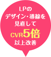 LPのデザイン・導線を見直してCVR5倍以上改善